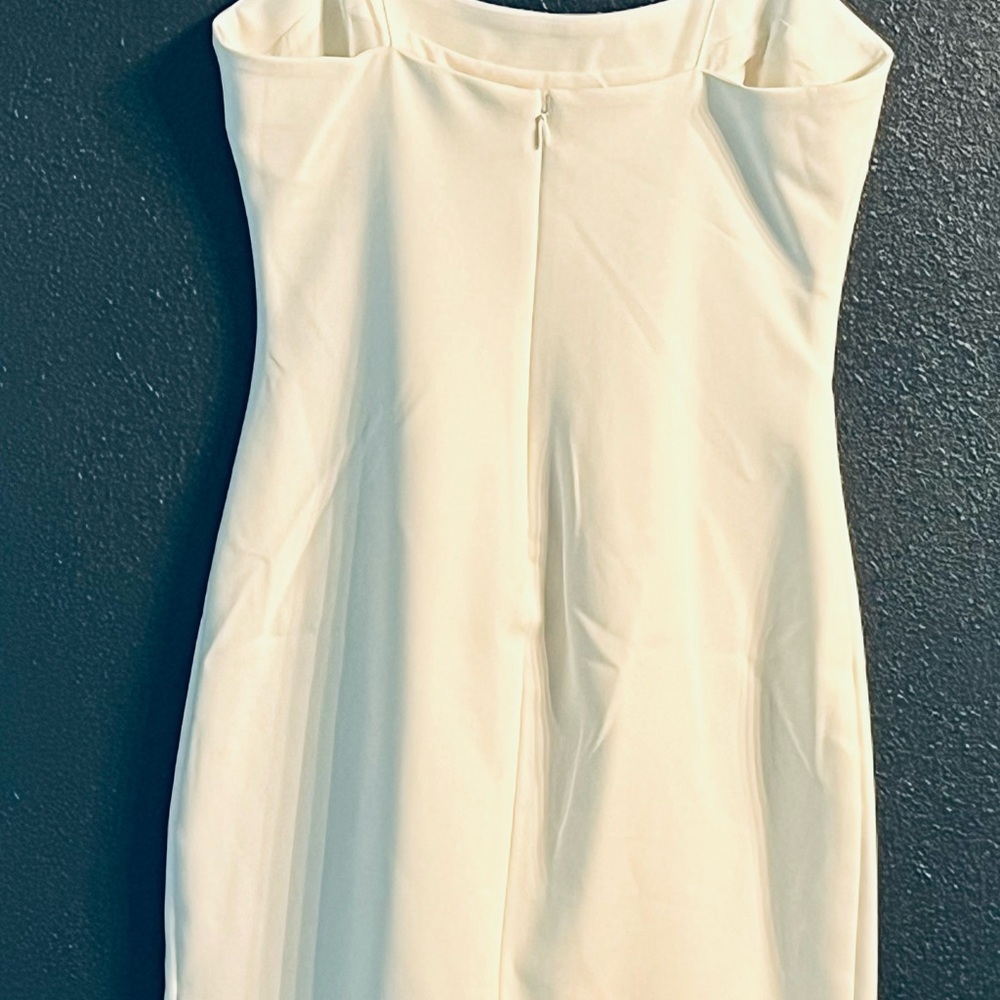 Likely White Off-Shoulder Sheath Cocktail Dress